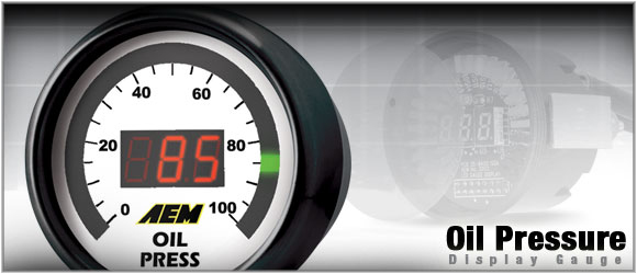 AEM Digital Oil/Fuel Pressure Gauge (0 to100psi)